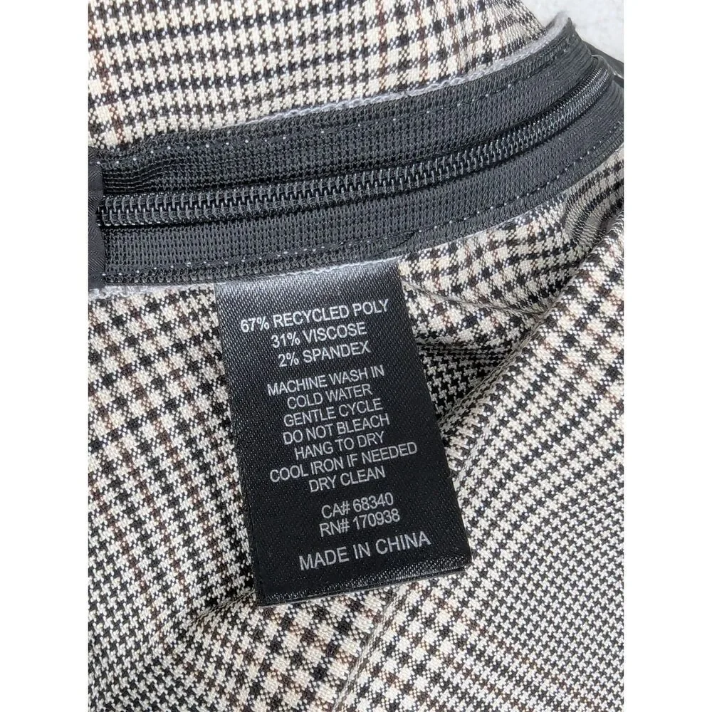 NWT Plaid Preppy Skirt Sz L Academia Brown Black Brittney Spears Pleats Y2K